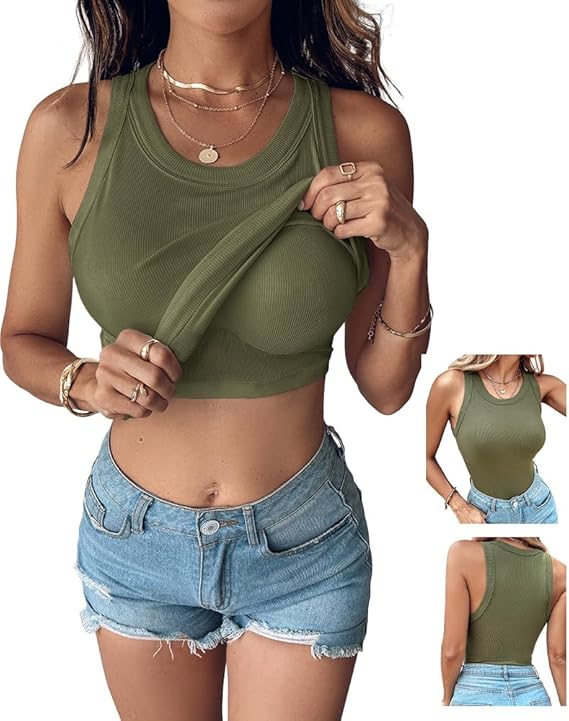 Orba Built in Bra Ribbed Tanktop