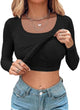 Long Sleeve Built in Bra Tee