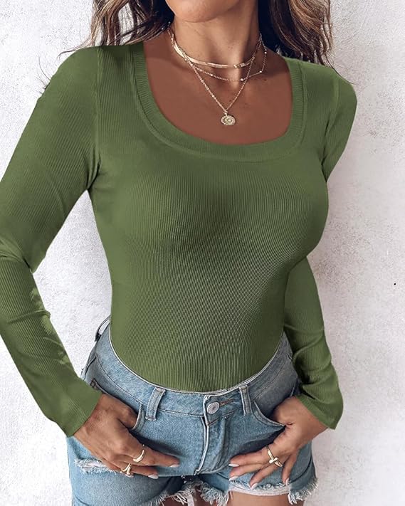 Long Sleeve Built in Bra Tee